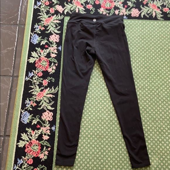 Black Athleta faux Leather Panel Leggings - Picture 3 of 4